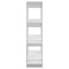 Book Cabinet/Room Divider High Gloss White 39.4"x11.8"x48.6"