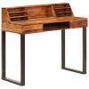 Desk 43.3"x19.7"x37" Solid Wood and Steel