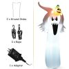 6 Feet Halloween Inflatable Blow Up Ghost with Pumpkin and LED Lights