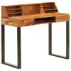 Desk 43.3"x19.7"x37" Solid Wood and Steel