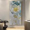 Handmade Oil Painting Original Abstract Painting On Canvas Floral Wall Art Handmade Canvas Painting Large Abstract Art Gold Painting Flower Canvas Art