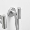 Round Bathroom Robe Hook and Towel in Brushed Nickel (2-Pack)