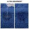 Bath Mat Rug; Bathroom Rug; Bath Mat Non-Slip; Soft Chenille Shower Mats for Bathroom; Super Water Absorbent; Machine Washable; (Blue; 40" x 60")