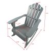 Reclining Wooden Outdoor Rocking Adirondack chair; walnut