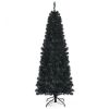 Pre-lit Christmas Halloween Tree with PVC Branch Tips and Warm White Lights