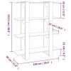 Book Cabinet/Room Divider High Gloss White 39.4"x11.8"x48.6"