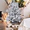 Decor 3ft White Frosted Christmas Trees with Pot