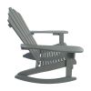 Reclining Wooden Outdoor Rocking Adirondack chair; walnut