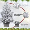 Decor 3ft White Frosted Christmas Trees with Pot