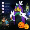 9 Feet Tall Halloween Inflatable Castle Archway Decor with Spider Ghosts and Built-in