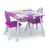 Children's unicorn table and chair set pink