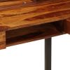 Desk 43.3"x19.7"x37" Solid Wood and Steel