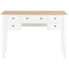 Writing Desk White 43.1"x17.7"x30.5" Wood