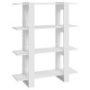 Book Cabinet/Room Divider High Gloss White 39.4"x11.8"x48.6"