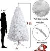 7 Ft High Christmas Tree 1000 Tips Decorate Pine With Metal Legs White;