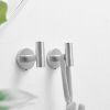 Round Bathroom Robe Hook and Towel in Brushed Nickel (2-Pack)