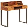 Desk 43.3"x19.7"x37" Solid Wood and Steel