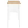 Writing Desk White 43.1"x17.7"x30.5" Wood