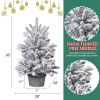 Decor 3ft White Frosted Christmas Trees with Pot