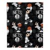 Nets OFFICIAL NBA & Disney's Mickey Mouse Character Hugger Pillow & Silk Touch Throw Set; 40" x 50"