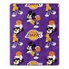 Lakers OFFICIAL NBA & Disney's Mickey Mouse Character Hugger Pillow & Silk Touch Throw Set; 40" x 50"