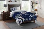 Winnipeg Jets OFFICIAL NHL "Hexagon" Twin Comforter & Sham Set; 64" x 86"