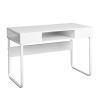 43.3&quot; Rectangular Computer Desk / Writing Desk with Open Storage; White