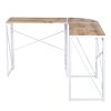 Corner Computer Desk Foldable Writing Study Table Rustic Home Office Workstation Industrial L-Shaped Desk