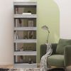 Book Cabinet/Room Divider Gray Sonoma 23.6"x11.8"x65.4" Engineered Wood