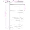 Book Cabinet/Room Divider Brown Oak 23.6"x11.8"x40.6" Engineered Wood