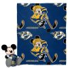 NY Rangerss OFFICIAL NHL & Disney's Mickey Mouse Character Hugger Pillow & Silk Touch Throw Set; 40" x 50"