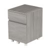 Techni Mobili Rolling Two Drawer Vertical Filing Cabinet with Lock and Storage; Grey