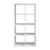 Smart Cube 8-Cube Organizer Storage with Opened Back Shelves; 2 X 4 Cube Bookcase Book Shleves for Home; Office (White)