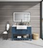 Solid Wood Bathroom Vanities Without Tops 48 in. W x 20 in. D x 33.60 in. H Bath Vanity in blue