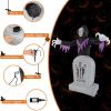 8ft Garden 3pcs LED String Lights Grim Reaper and Grave Inflatable Halloween Decoration