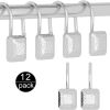 Silver Shower Curtain Hook; Zinc Alloy Hook; Set of 12