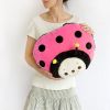 [Sirotan - Ladybug Pink] Blanket Pillow Cushion / Travel Pillow Blanket (39.4 by 59.1 inches)