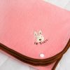 [Sugar Rabbit - Round Pink02] Blanket Pillow Cushion / Travel Pillow Blanket (31.5 by 43.3 inches)