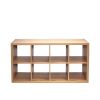 Smart Cube 8-Cube Organizer Storage with Opened Back Shelves; 2 X 4 Cube Bookcase Book Shleves for Home; Office ; Walnut Color