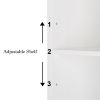 Single Door Mirror Indoor Bathroom Wall Mounted Cabinet Shelf White RT