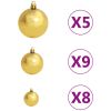 61 Piece Christmas Ball Set with Peak and 150 LEDs Gold&Bronze