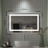 40 x 24 inch LED Bathroom Vanity Mirror Superslim Dimmable Anti Fog