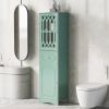 Tall Bathroom Cabinet, Freestanding Storage Cabinet with Drawer and Doors, MDF Board, Acrylic Door, Adjustable Shelf, Green