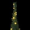 Pop-up String Artificial Christmas Tree with LED Green 6 ft