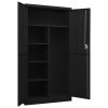 Locker Cabinet Black 35.4"x15.7"x70.9" Steel