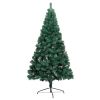 Artificial Half Christmas Tree with Stand Green 6 ft PVC