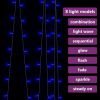 LED Curtain Fairy Lights 9.8'x9.8' 300 LED Blue 8 Function