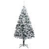 Artificial Christmas Tree with Flocked Snow Green 6 ft PVC