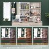 Particleboard Triamine Veneer 6 Drawers 2 Shelves 3 Light Bulbs Mirror Cabinet Dressing Table Set