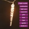 Christmas Icicle Lights 40 pcs Warm White Acrylic Remote Control